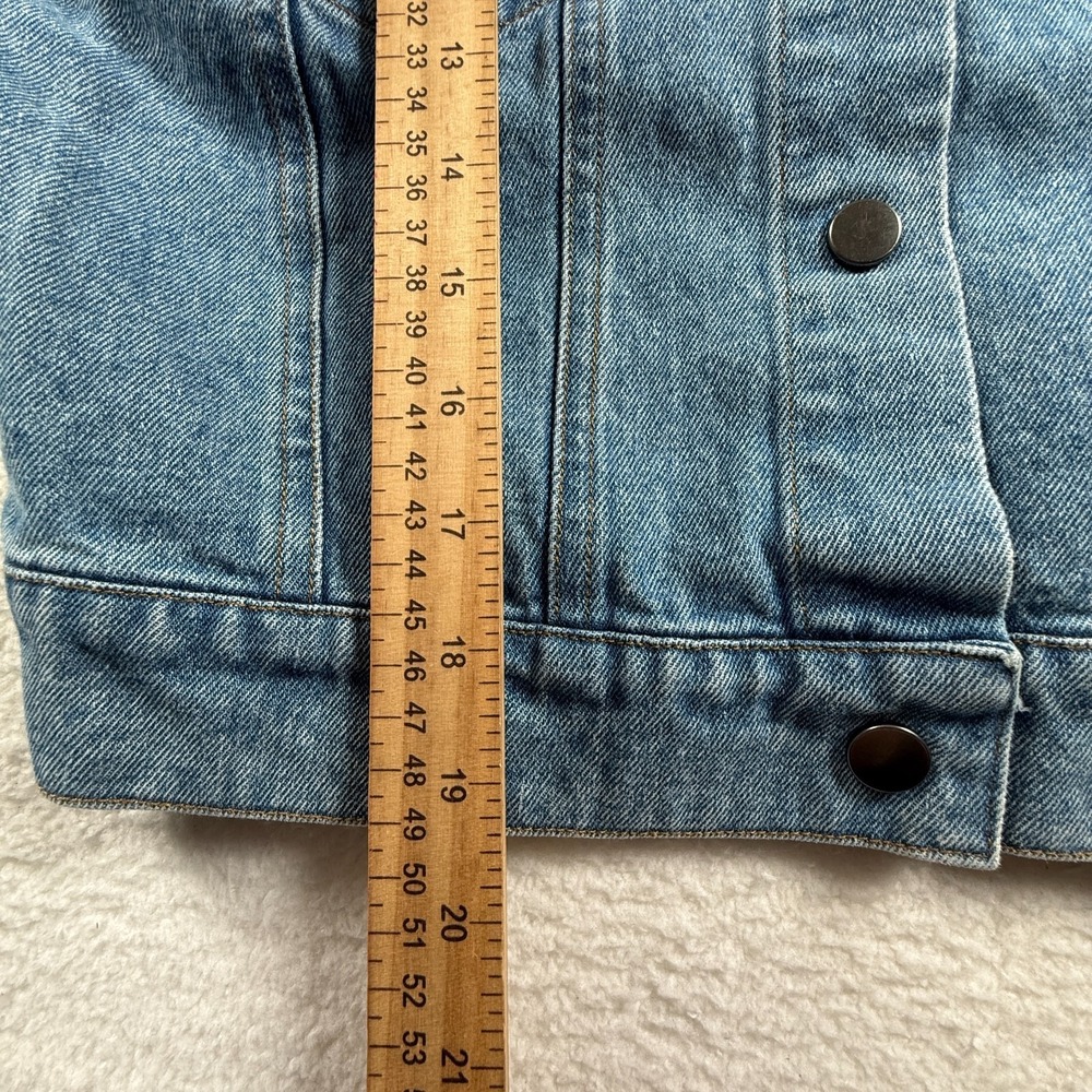Vintage Havana Denim and Plaid Jacket‎ Womens Medium Blue Denim Button Front - Picture 6 of 6
